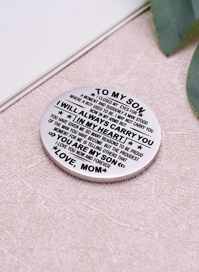 Aesnefe To My Son Pocket Hug Token, I Love You Gift for Him from Mom, Inspirational Gifts for Adult Son Birthday, Christmas, Graduation, Motivate Gift - Image 3